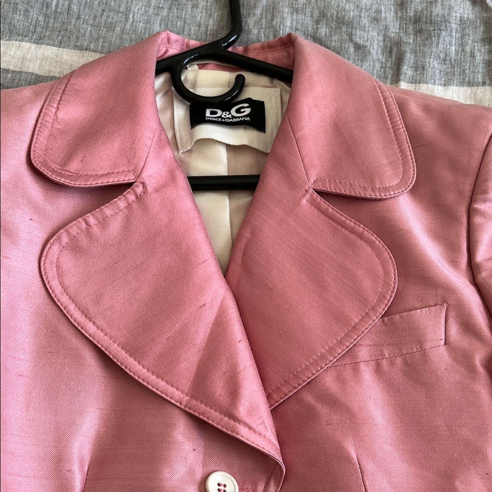 D&G Silk Women's Blazer in Vibrant Pink